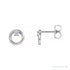 Sapphire Row Natural Diamond Circle Earrings - 14K White Gold
