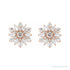 Sapphire Row Natural Diamond Snowflake Earrings - 14K Rose Gold (view 2)