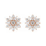 Sapphire Row Natural Diamond Snowflake Earrings - 14K Rose Gold (view 2)