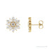 Sapphire Row Natural Diamond Snowflake Earrings - 14K Yellow Gold