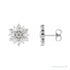Sapphire Row Natural Diamond Snowflake Earrings - 14K White Gold