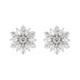 Sapphire Row Natural Diamond Snowflake Earrings - 14K White Gold (view 2)