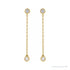 Sapphire Row Lab-Grown Diamond Chain Earrings - 14K Yellow Gold (view 2)