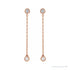Sapphire Row Lab-Grown Diamond Chain Earrings - 14K Rose Gold (view 2)
