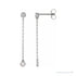 Sapphire Row Lab-Grown Diamond Chain Earrings - 14K White Gold