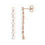 Sapphire Row Lab-Grown Diamond Fancy Mixed-Cut Tennis Earrings - 14K Rose Gold