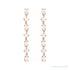 Sapphire Row Lab-Grown Diamond Fancy Mixed-Cut Tennis Earrings - 14K Rose Gold (view 2)