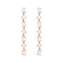 Sapphire Row Lab-Grown Diamond Fancy Mixed-Cut Tennis Earrings - 14K Rose Gold (view 2)