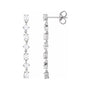 Sapphire Row Lab-Grown Diamond Fancy Mixed-Cut Tennis Earrings - 14K White Gold
