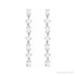 Sapphire Row Lab-Grown Diamond Fancy Mixed-Cut Tennis Earrings - 14K White Gold (view 2)