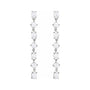 Sapphire Row Lab-Grown Diamond Fancy Mixed-Cut Tennis Earrings - 14K White Gold (view 2)