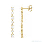 Sapphire Row Lab-Grown Diamond Fancy Mixed-Cut Tennis Earrings - 14K Yellow Gold