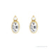Sapphire Row Natural Gemstone Accented Bezel Earrings - White Sapphire, 14K Yellow Gold, 5 x 3 mm (view 2)