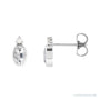Sapphire Row Natural Gemstone Accented Bezel Earrings - White Sapphire, Platinum, 5 x 3 mm