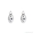 Sapphire Row Natural Gemstone Accented Bezel Earrings - White Sapphire, Platinum, 5 x 3 mm (view 2)