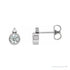 Sapphire Row Natural Gemstone Accented Bezel Earrings - White Sapphire, Platinum, 4 mm