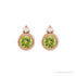 Sapphire Row Natural Gemstone Accented Bezel Earrings - Peridot, 14K Rose Gold, 4 mm (view 2)
