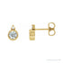 Sapphire Row Natural Gemstone Accented Bezel Earrings - White Sapphire, 14K Yellow Gold, 4 mm