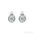 Sapphire Row Natural Gemstone Accented Bezel Earrings - White Sapphire, 14K White Gold, 4 mm (view 2)
