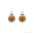 Sapphire Row Natural Gemstone Accented Bezel Earrings - Citrine, Platinum, 4 mm (view 2)