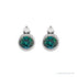 Sapphire Row Lab-Grown Gemstone Accented Bezel Earrings - Alexandrite, Platinum, 4 mm (view 2)