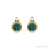 Sapphire Row Lab-Grown Gemstone Accented Bezel Earrings - Alexandrite, 14K Yellow Gold, 4 mm (view 2)