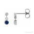 Sapphire Row Lab-Grown Gemstone Two-Stone Bezel Earrings - Blue Sapphire, 14K White Gold