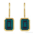 Sapphire Row Lab-Grown Gemstone Bezel Drop Earrings - Alexandrite, 14K Yellow Gold (view 2)