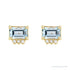 Sapphire Row Natural Topaz Accented Emerald-Cut Studs - Sky Blue Topaz, 14K Yellow Gold (view 2)