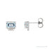 Sapphire Row Natural Topaz Accented Emerald-Cut Studs - Sky Blue Topaz, Platinum