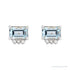 Sapphire Row Natural Topaz Accented Emerald-Cut Studs - Sky Blue Topaz, Platinum (view 2)