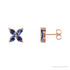 Sapphire Row Lab-Grown Gemstone Fleur Earrings - Blue Sapphire, 14K Rose Gold