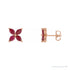 Sapphire Row Lab-Grown Gemstone Fleur Earrings - Ruby, 14K Rose Gold