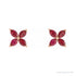 Sapphire Row Lab-Grown Gemstone Fleur Earrings - Ruby, 14K Rose Gold (view 2)