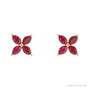 Sapphire Row Lab-Grown Gemstone Fleur Earrings - Ruby, 14K Rose Gold (view 2)