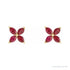 Sapphire Row Lab-Grown Gemstone Fleur Earrings - Ruby, 14K Yellow Gold (view 2)