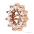 Sapphire Row Natural Diamond 3-Prong Halo Jacket Earrings - 14K Rose Gold, 3 mm (view 2)