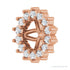 Sapphire Row Natural Diamond 3-Prong Halo Jacket Earrings - 14K Rose Gold, 4 mm (view 2)