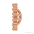 Sapphire Row Natural Diamond 3-Prong Halo Jacket Earrings - 14K Rose Gold, 4 mm (view 3)