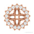 Sapphire Row Natural Diamond 3-Prong Halo Jacket Earrings - 14K Rose Gold, 5 mm