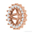 Sapphire Row Natural Diamond 3-Prong Halo Jacket Earrings - 14K Rose Gold, 5 mm (view 2)