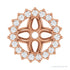 Sapphire Row Natural Diamond 3-Prong Halo Jacket Earrings - 14K Rose Gold, 6 mm