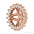 Sapphire Row Natural Diamond 3-Prong Halo Jacket Earrings - 14K Rose Gold, 6 mm (view 2)