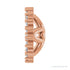 Sapphire Row Natural Diamond 3-Prong Halo Jacket Earrings - 14K Rose Gold, 6 mm (view 3)
