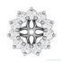 Sapphire Row Natural Diamond 3-Prong Halo Jacket Earrings - 14K White Gold, 3 mm