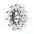Sapphire Row Natural Diamond 3-Prong Halo Jacket Earrings - 14K White Gold, 3 mm (view 2)