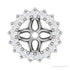 Sapphire Row Natural Diamond 3-Prong Halo Jacket Earrings - 14K White Gold, 5 mm