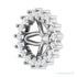 Sapphire Row Natural Diamond 3-Prong Halo Jacket Earrings - 14K White Gold, 5 mm (view 2)