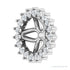 Sapphire Row Natural Diamond 3-Prong Halo Jacket Earrings - 14K White Gold, 6 mm (view 2)