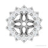 Sapphire Row Natural Diamond 3-Prong Halo Jacket Earrings - Platinum, 4 mm